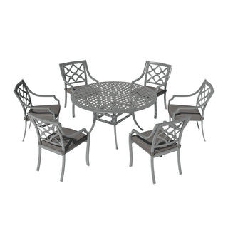 7-Piece Outdoor Dining Set – Patio Table with 6 Chairs for Backyard or Poolside