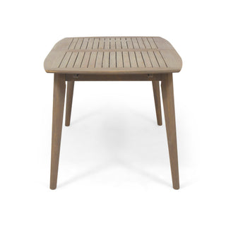 Outdoor Acacia Wood Expandable Dining Table – Brown Finish