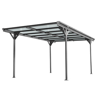 Outdoor Carport, 16X10 FT Carport with Aluminum alloy frame and Polycarbonate Panels for Outdoor Driveway Car, Truck