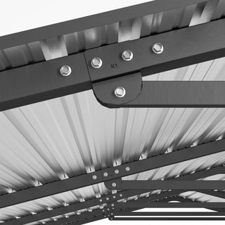 Metal Carport Heavy Duty with Galvanized Steel Roof, Outdoor Garage Car Shelter Shade for 2 Cars, Boats and Truck