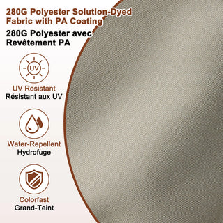 Square Cantilever Patio Umbrella with 90° Tilt, Optional LED/Bluetooth, 4 Colors