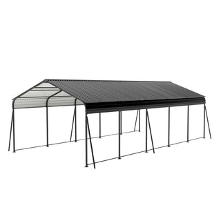 13 x 26.5 ft carport, 0.25mm thick, with protective film to prevent scratching, 2 pairs of adhesive gloves, 3 hooks, 12 expansion screws, 6 fixed iron pieces,versatile space