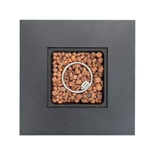 28" Propane Gas Fire Pit Table, 50000 BTU Square Steel Fire Pit for Outside Patio Deck Garden Courtyard -Black