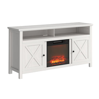 58.23 Inch W MDF TV Stand with Fan-forced Electric Fireplace