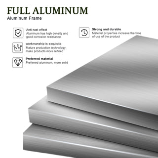 10x13FT / 10x19FT Louvered Pergola with Aluminum Frame and Adjustable Steel or Aluminum Louvers