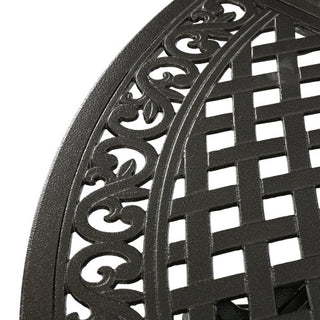 Outdoor Expandable Aluminum Dining Table – Hammered Bronze Finish
