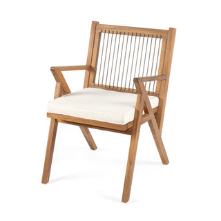 7-Piece Expandable Outdoor Dining Set – Acacia Wood Table & Rope Back Chairs