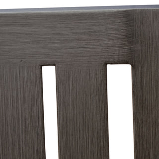 Modern Aluminum Gray Outdoor Dining Chairs with Cushions (Set of 2)