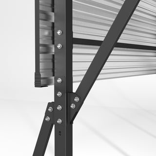 Metal Carport Heavy Duty with Galvanized Steel Roof, Outdoor Garage Car Shelter Shade for 2 Cars, Boats and Truck