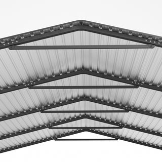 Metal Carport Heavy Duty with Galvanized Steel Roof, Outdoor Garage Car Shelter Shade for 2 Cars, Boats and Truck
