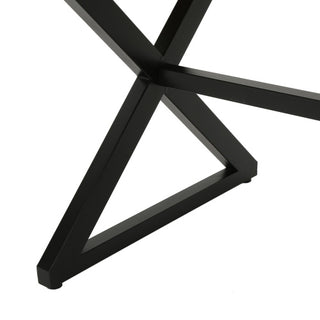 Rolando Outdoor Dining Table – Sleek Aluminum Top & Sturdy Steel Frame in Brown