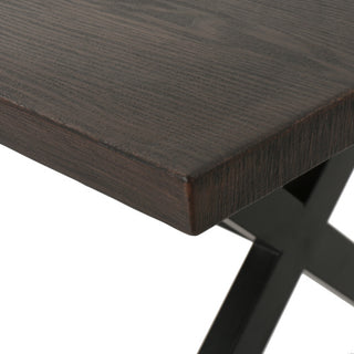 Rolando Outdoor Dining Table – Sleek Aluminum Top & Sturdy Steel Frame in Brown