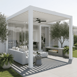 Electric louvered pergola-1