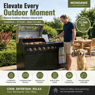 Elevate Your Backyard Living: Mondawe Luxury Kitchen Island Redefines Outdoor Cooking
