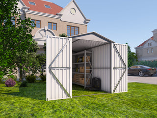 Motorcycle Outdoor Storage Shed with Window, Heavy Duty Weatherproof Bike Shelter