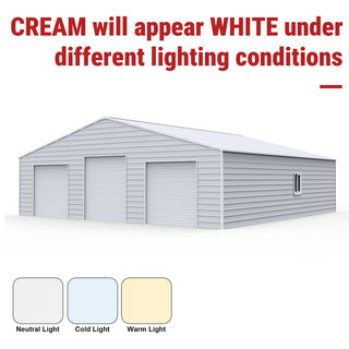 39ft x 39ft Heavy Duty Metal Barn with 3 Roll-Up Doors – Steel Garage Storage Building