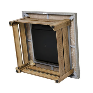 34-Inch Wood-Burning Fire Pit Table with Iron Construction for Patio & Backyard