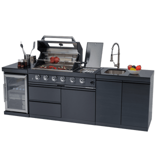 46-Inch Deluxe Outdoor Kitchen BBQ Island Grill, 4-Burner 72,000 BTU Stainless Steel Gas Grill