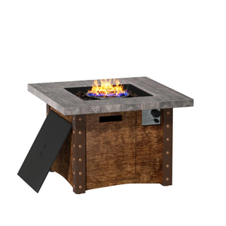 🎁 34.5 Inch Auto-Ignition Propane Fire Pit Table with Waterproof Cover (100% off)