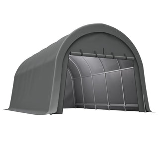 Heavy Duty Anti-Snow 10x20/12x20 FT Carport, Commercial Grade Steel Frame Portable Garage Canopy with Vented Waterproof Roof for Car/Boat/RV Storage