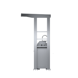 97-Inch 4-Burner 72000 BTU Deluxe Stainless Steel Outdoor Kitchen Island BBQ Grill