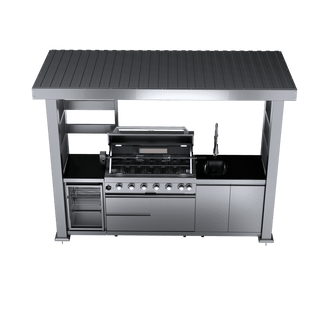 108-Inch 6-Burner 85000 BTU Deluxe Stainless Steel Gas Outdoor Kitchen Island BBQ Grill
