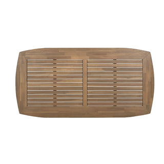 Acacia Wood Dining Table 8-Person Outdoor Table, Farmhouse Furniture for Patio, Garden, Backyard, Light Brown 180 LBS Weight