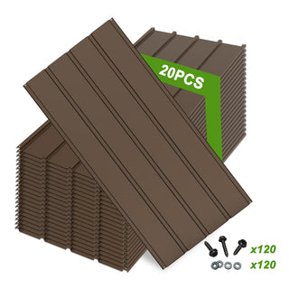20PCS Galvanized Metal Roofing Panels with Screws – Durable Steel Roof Sheets for Pergola, Gazebo, Shed, Patio & Outdoor Structures