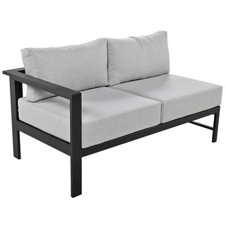 U-Shaped All Weather Patio Sectional Sofa Set, 5-6 Seater Outdoor Conversation Couch with 5.9" Thick Cushions & Heavy Duty Iron Frame for Garden Backyard Poolside