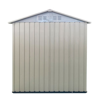 5x3 FT White Outdoor Garden Storage Shed with Apex Roof, Compact Metal Tool Shed for Backyard, Patio & Lawn Storage