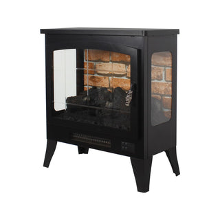 21-Inch Freestanding 3-Sided Electric Fireplace Stove Heater with 3D Flame Effect & Remote Control
