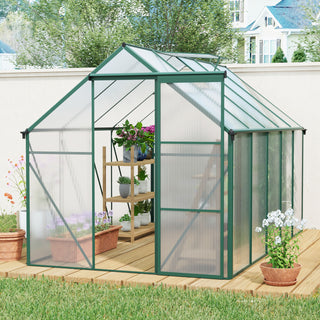 Polycarbonate Greenhouse Raised Base and Anchor Aluminum Heavy Duty Walk-in Greenhouses for Outdoor Backyard in All Season