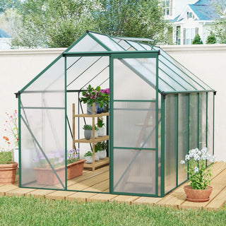 Polycarbonate Greenhouse Raised Base and Anchor Aluminum Heavy Duty Walk-in Greenhouses for Outdoor Backyard in All Season