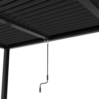10x13FT / 10x19FT Louvered Pergola with Aluminum Frame and Adjustable Steel or Aluminum Louvers