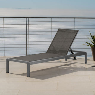 Coral Gray Outdoor Mesh Lounge Chair, Available In Single And Double Sizes