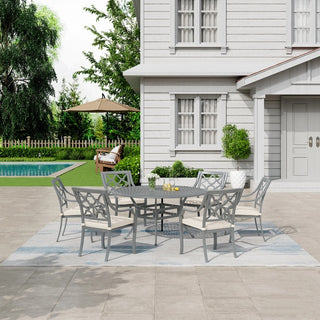 7-Piece Outdoor Dining Set – Patio Table with 6 Chairs for Backyard or Poolside