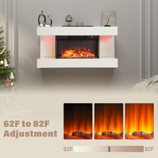 32/50 Inch Wall Mounted Electric Fireplace with Remote