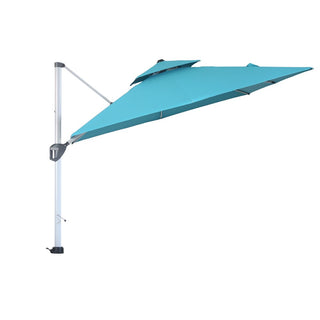 10 Ft Square Aluminum 360° Cantilever Patio Umbrella with Cover – Outdoor Yard Market Shade
