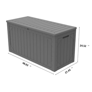 100 Gal. Outdoor Storage Box Black/Brown/Gray Resin Deck Box