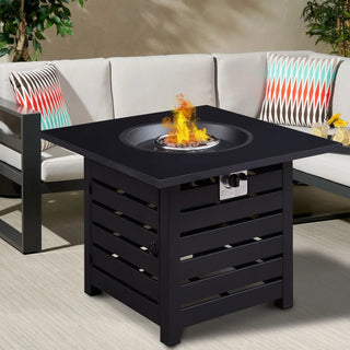 32-inch Square 50,000 BTU Auto-Ignition Propane Gas Fire Pit Table