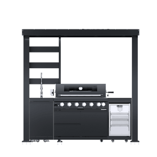 94-Inch 6-Burner 85000 BTU Outdoor Kitchen Island Grill | Stainless Steel BBQ
