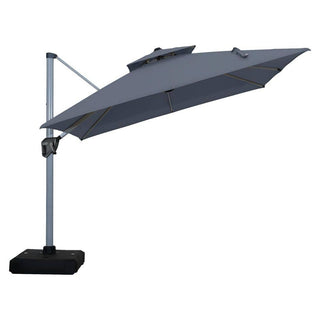 11 FT Square Patio Umbrella with Double-Top Vent – Large Outdoor Market Umbrella for Patio, Garden, Deck & Poolside