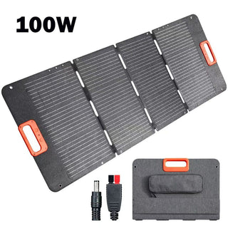 100W/200W Foldable Solar Panel - IP67 Waterproof, Portable for Outdoor & Emergency Charging