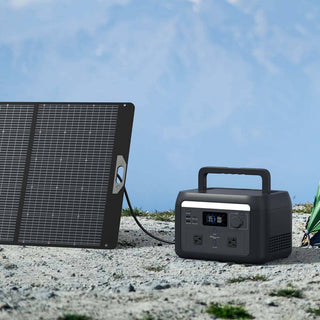 1000W Portable Power Station, 614Wh Solar Generator with 120V AC Outlet for Camping, RV & Emergency Backup