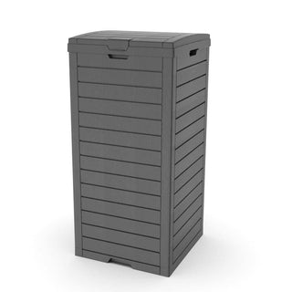 31 Gallon Trash Can with Unique Liquid Drawer, Premium PP Material, Dual-Lid Snap Closure for Outdoor & Indoor Use