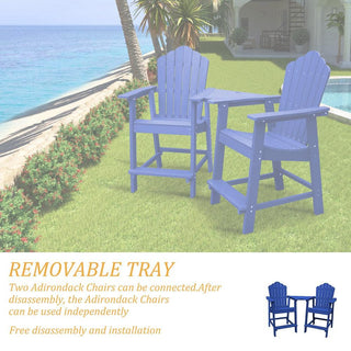 HIPS Polywood Adirondack Chair Connection Tray – Removable Outdoor Cup Holder Table