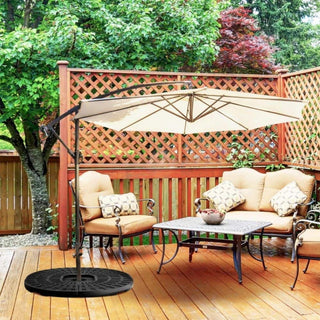 4-Piece Cantilever Umbrella Base Weight Set – Heavy-Duty Fillable Patio Umbrella Stand with Carry Handles