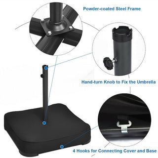 14 lb. Black Patio Umbrella Base Stand for Market & Outdoor Patio Umbrellas