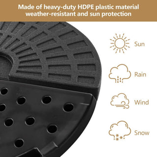 4-Piece Cantilever Umbrella Base Weight Set – Heavy-Duty Fillable Patio Umbrella Stand with Carry Handles