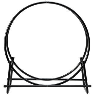 30/40 Inch Tubular Steel Log Hoop Firewood Storage Rack